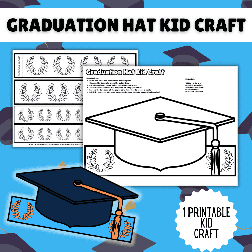 a paper craft graduation had for kids
