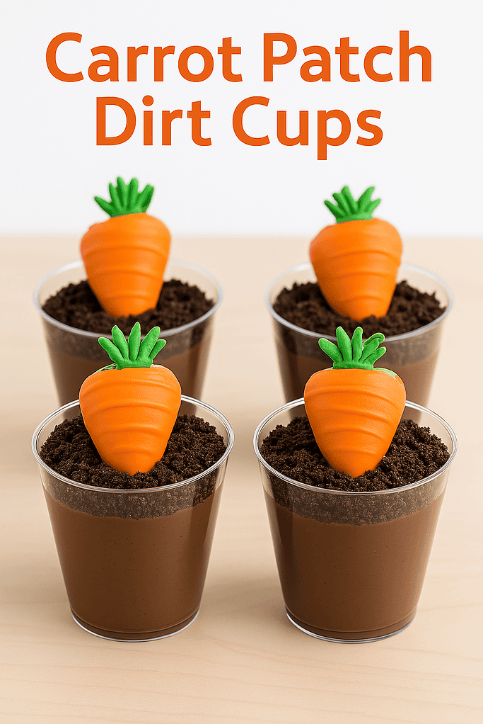 a group of dessert cups with carrots in them